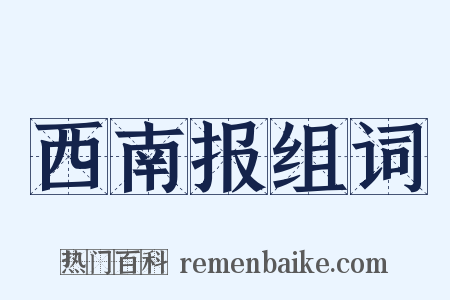 西南报组词是什么意思的图片